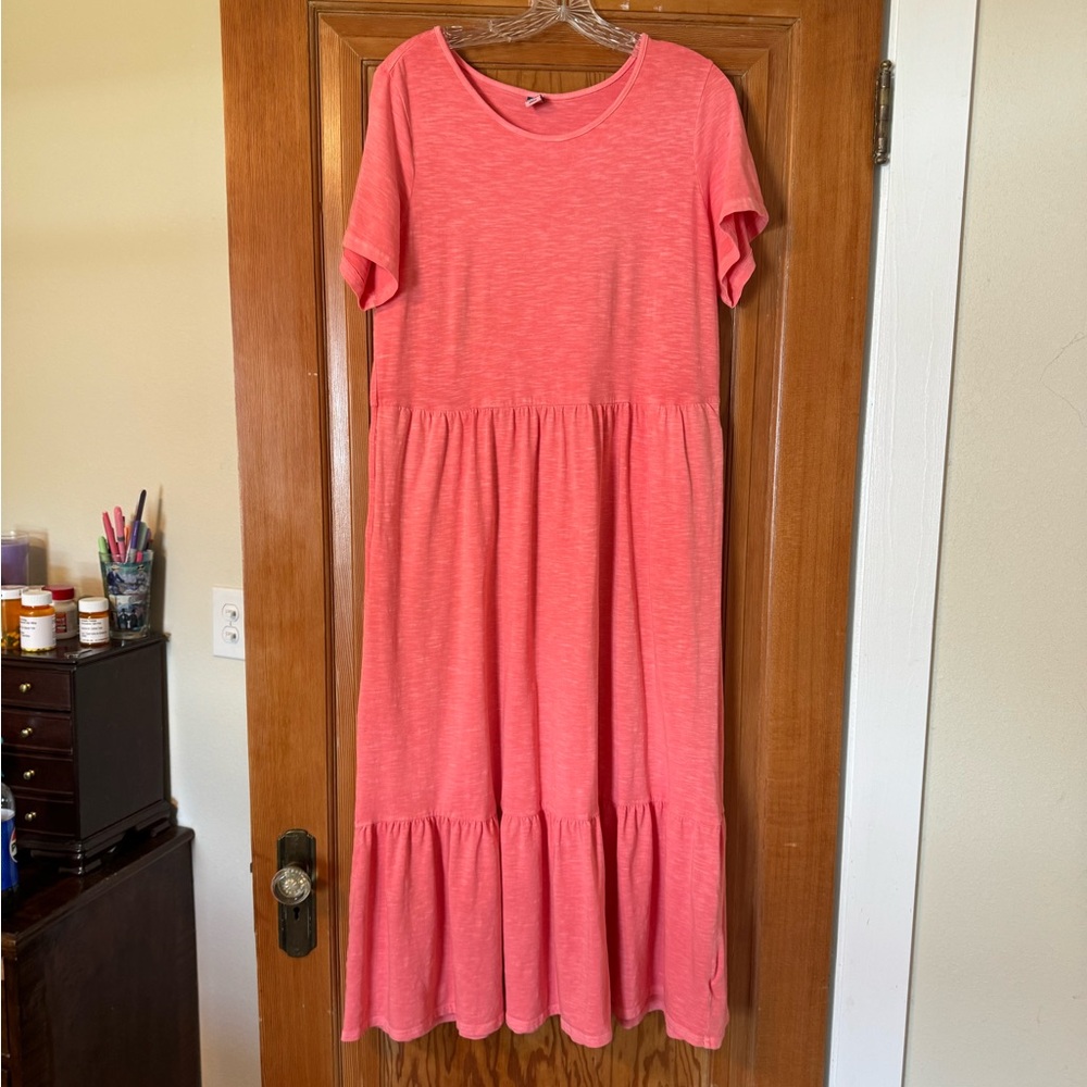 Old Navy Coral Maxi Dress large